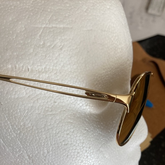 Oakley Gold Aviator Sunglasses caveat model unisex non polar 24k lens - Picture 3 of 10